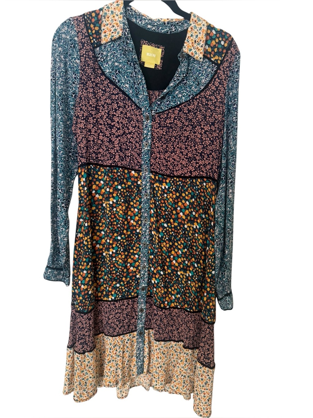 Maeve Size 0 NWOT Multi Pattern Dress. Soo cute!